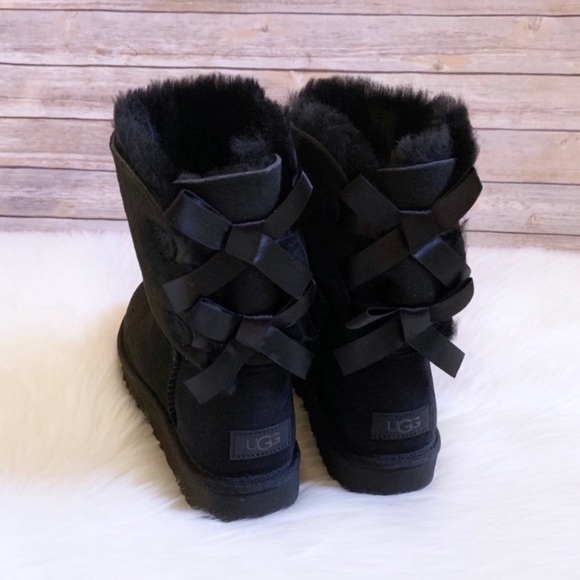 UGG Shoes - UGG Black Bailey Bow II Boots